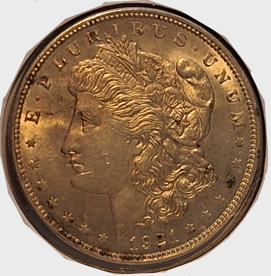 1921 Morgan Silver Dollar – Brilliant Uncirculated (BU) | Last-Year Issue