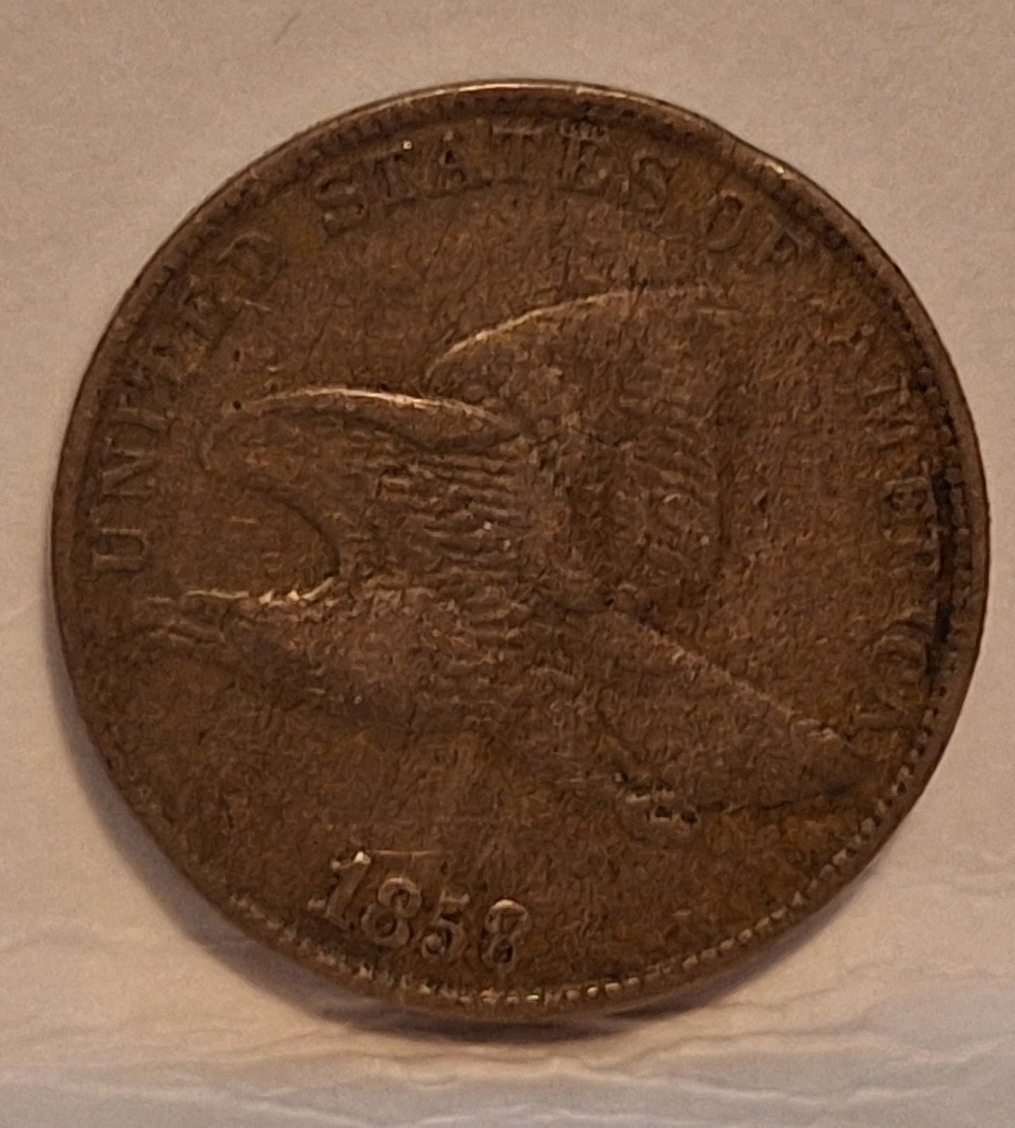 1858 Flying Eagle Cent – Large Letters Variety | Fine+ Condition