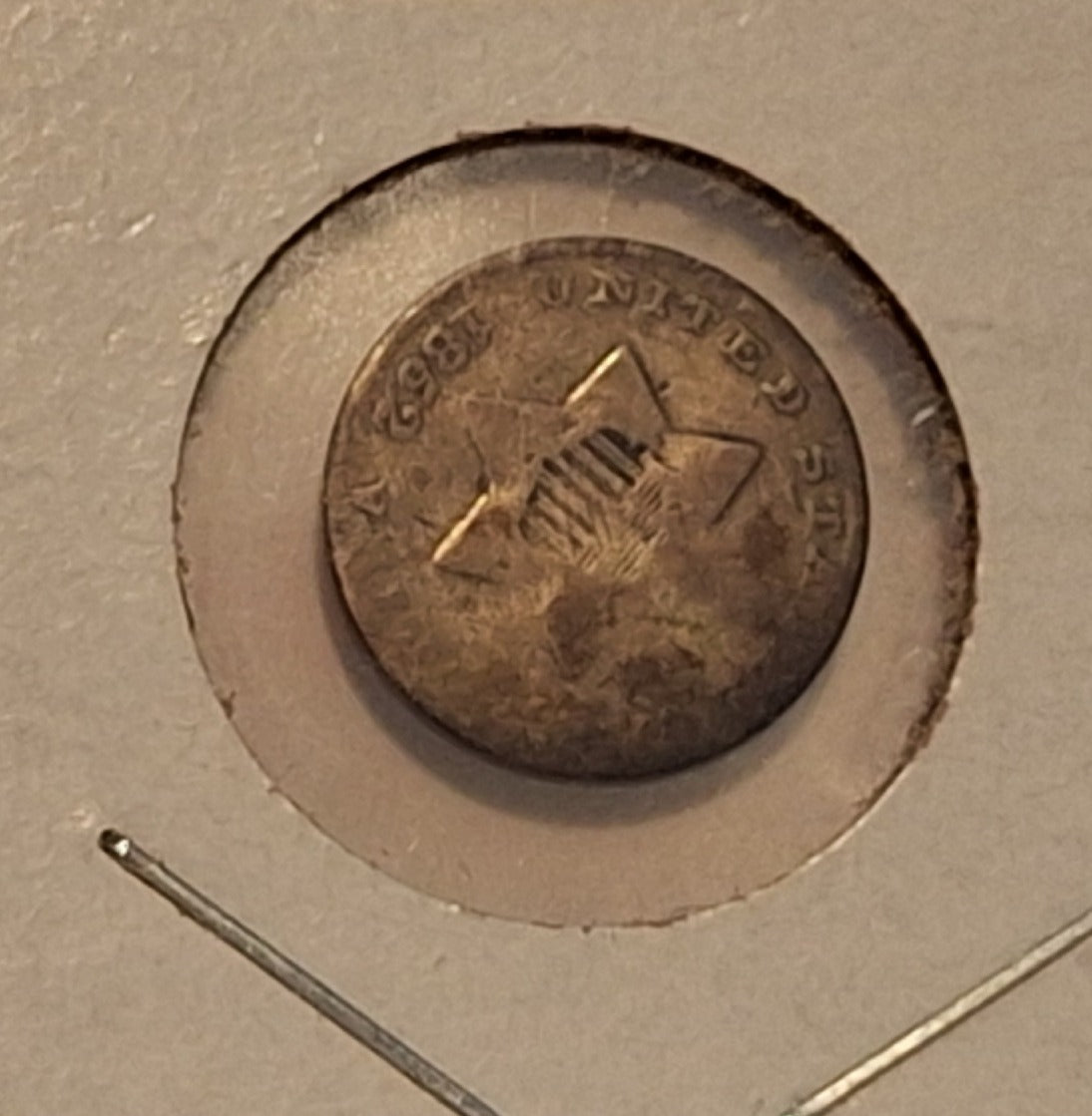 1852 Three-Cent Silver Coin – Type 1 | Very Good Condition